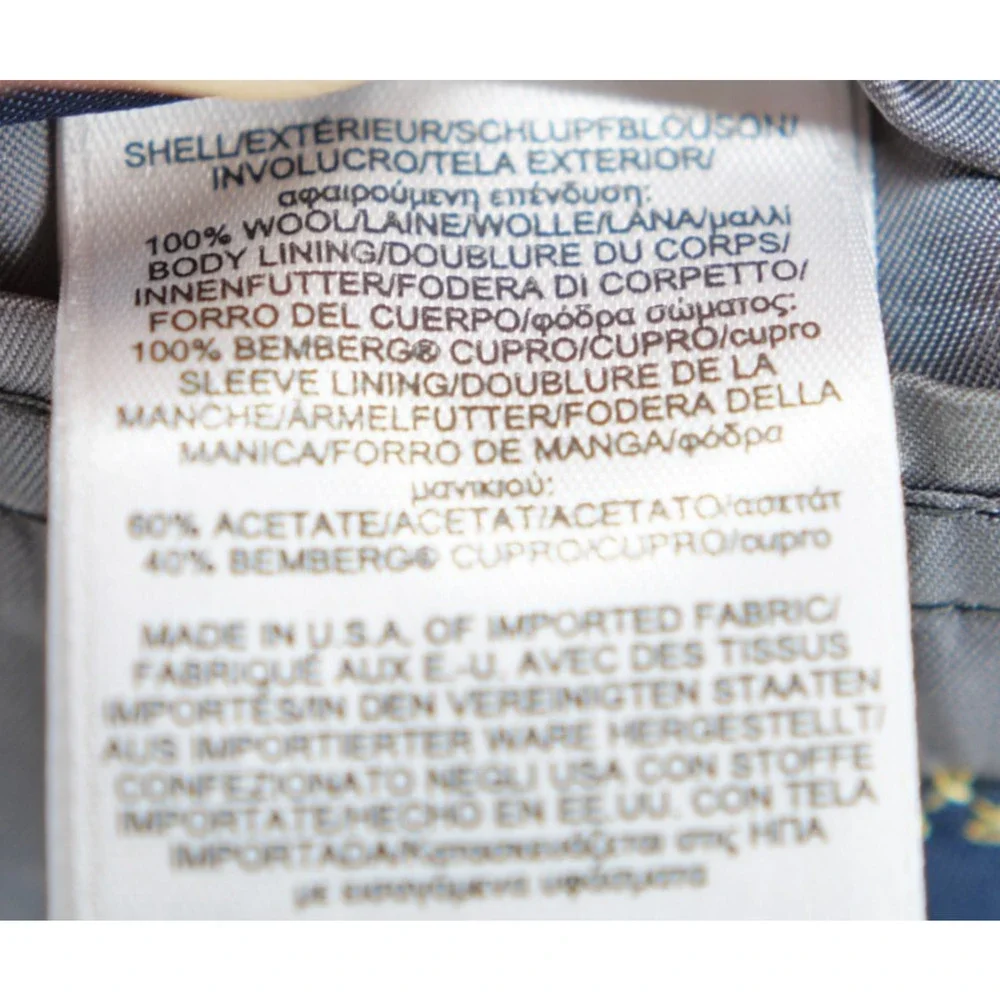 Brooks Brothers Men's Sport Coat Blazer 44L W38 Regent 1818 Gray Wool‎